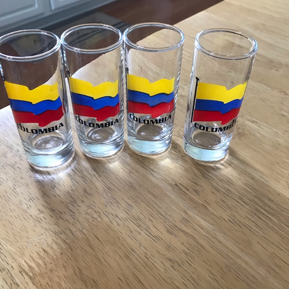 Colombia Flag Shot Glass Set - Multicolor